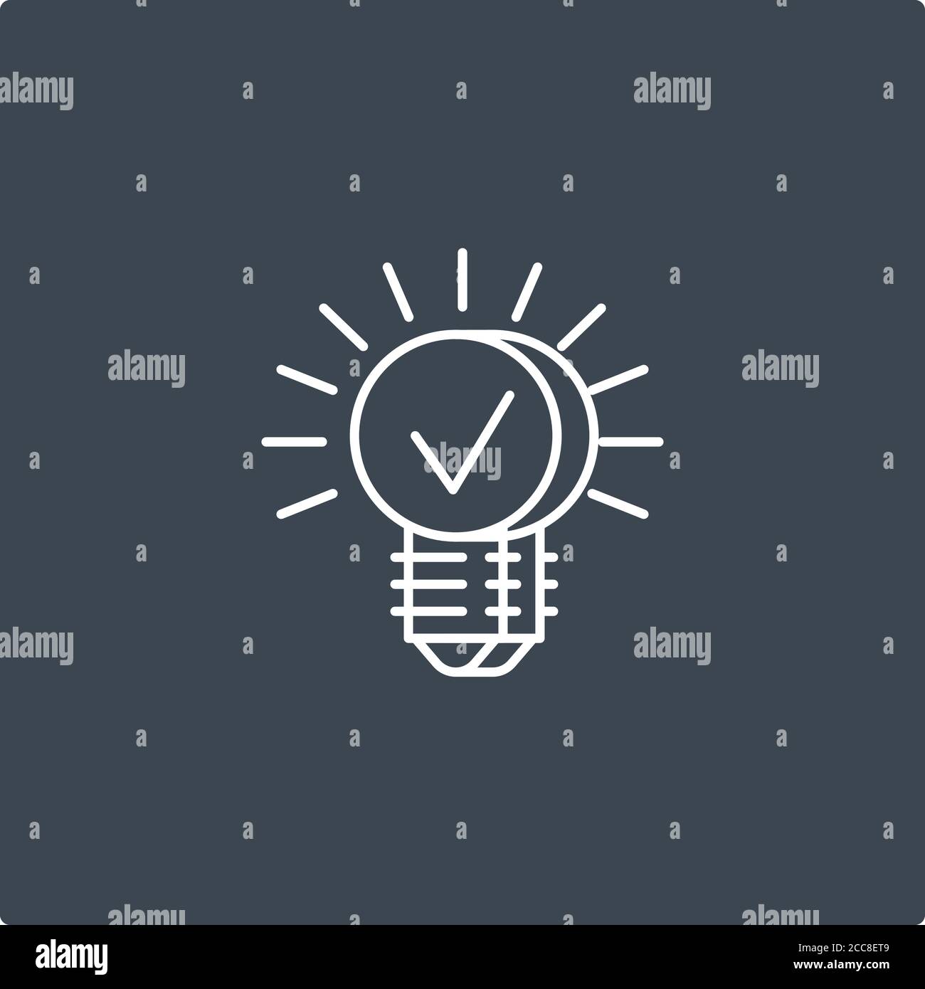 Bulb Icon. Bulb Related Vector Line Icon Stock Vector
