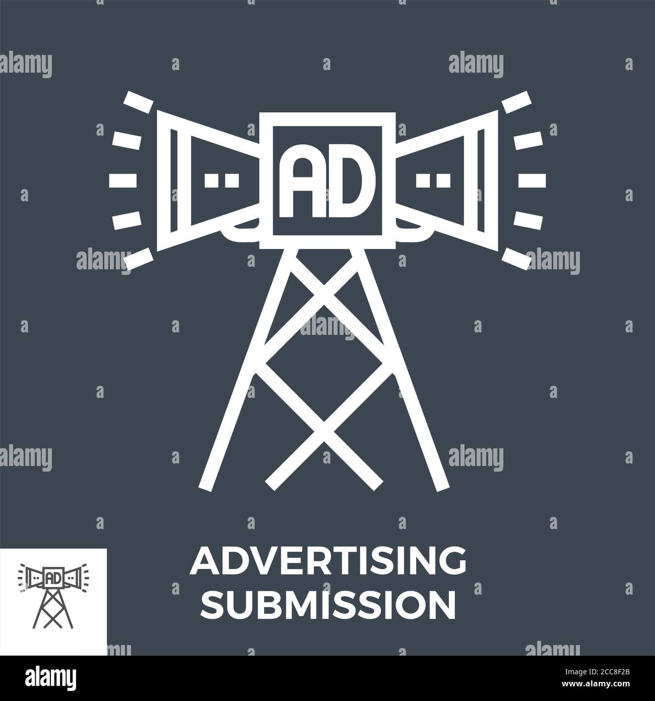 Advertising Submission Thin Line Vector Icon Stock Vector Image & Art ...