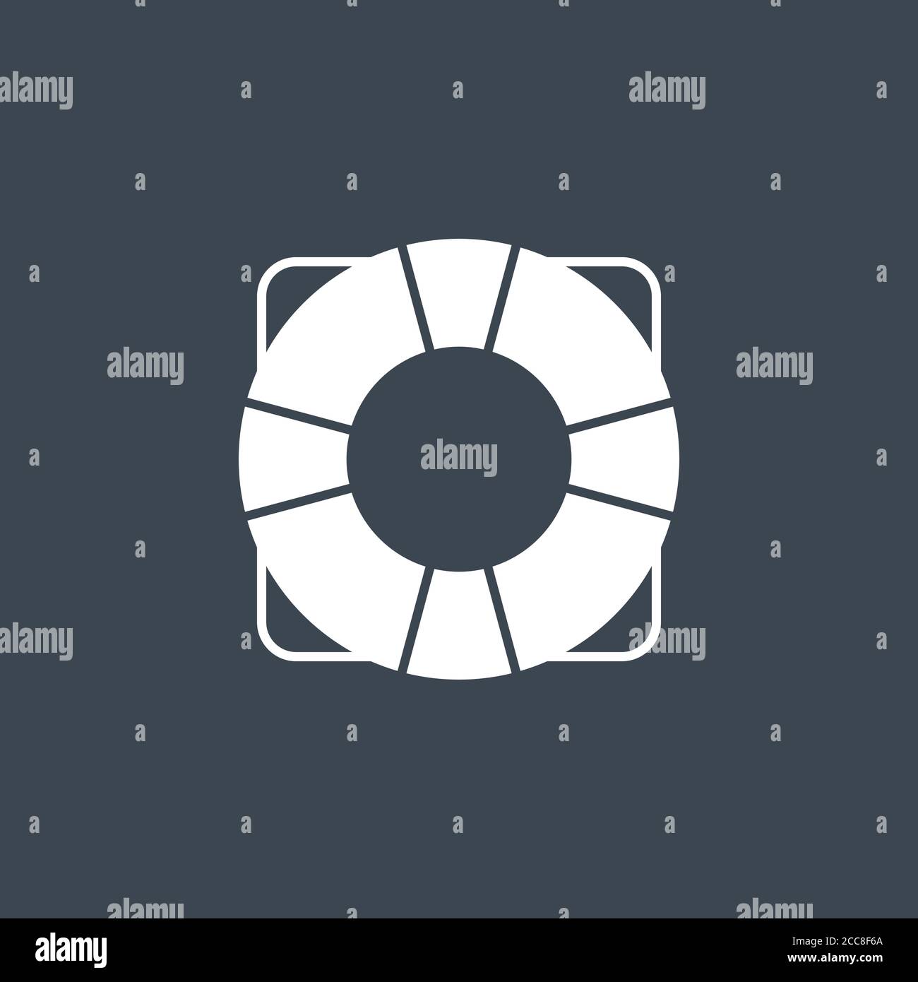 Lifebuoy related vector glyph icon Stock Vector