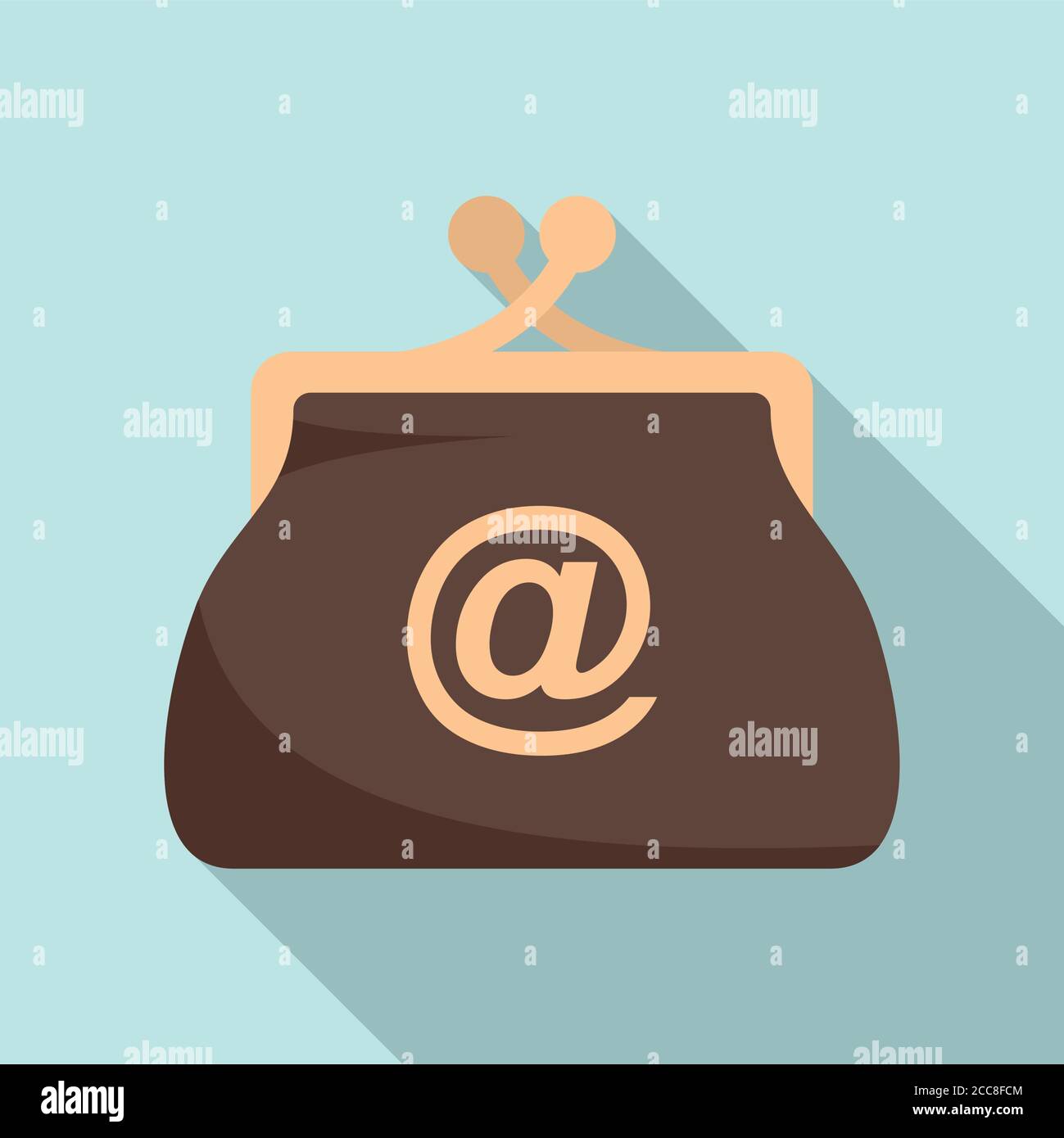 Internet digital wallet icon. Flat illustration of internet digital ...