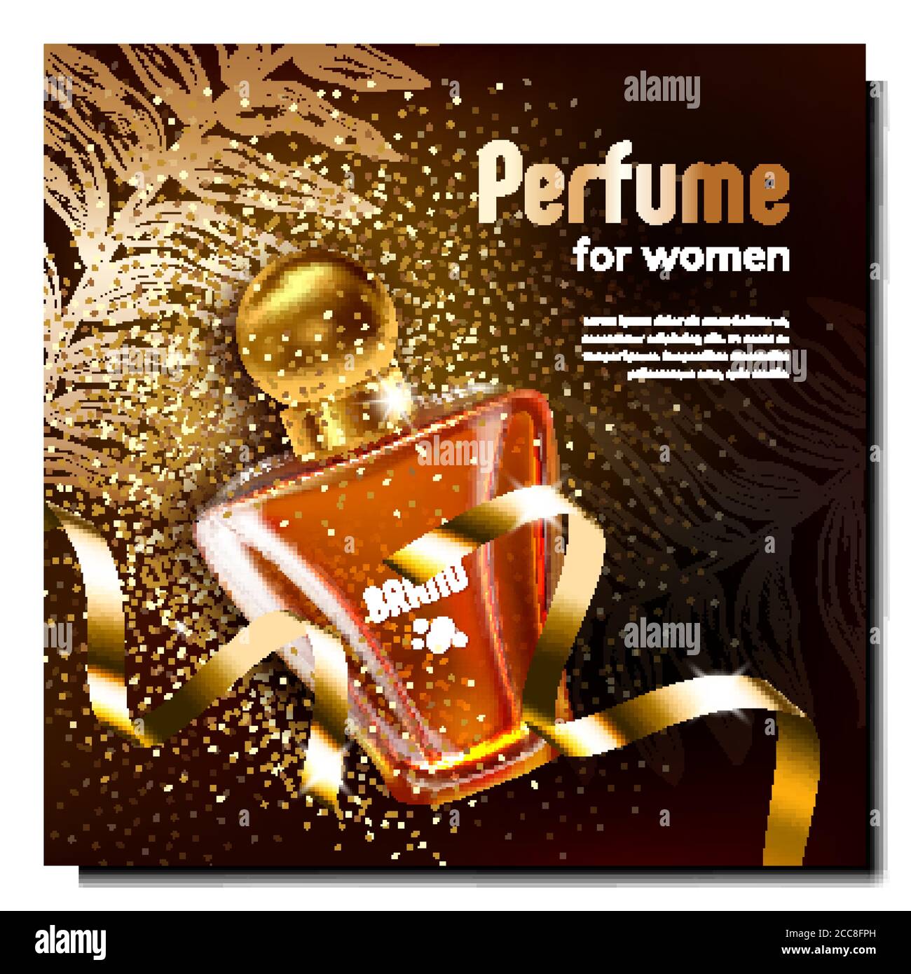 Perfume For Women Creative Promo Poster Vector Stock Vector Image & Art -  Alamy