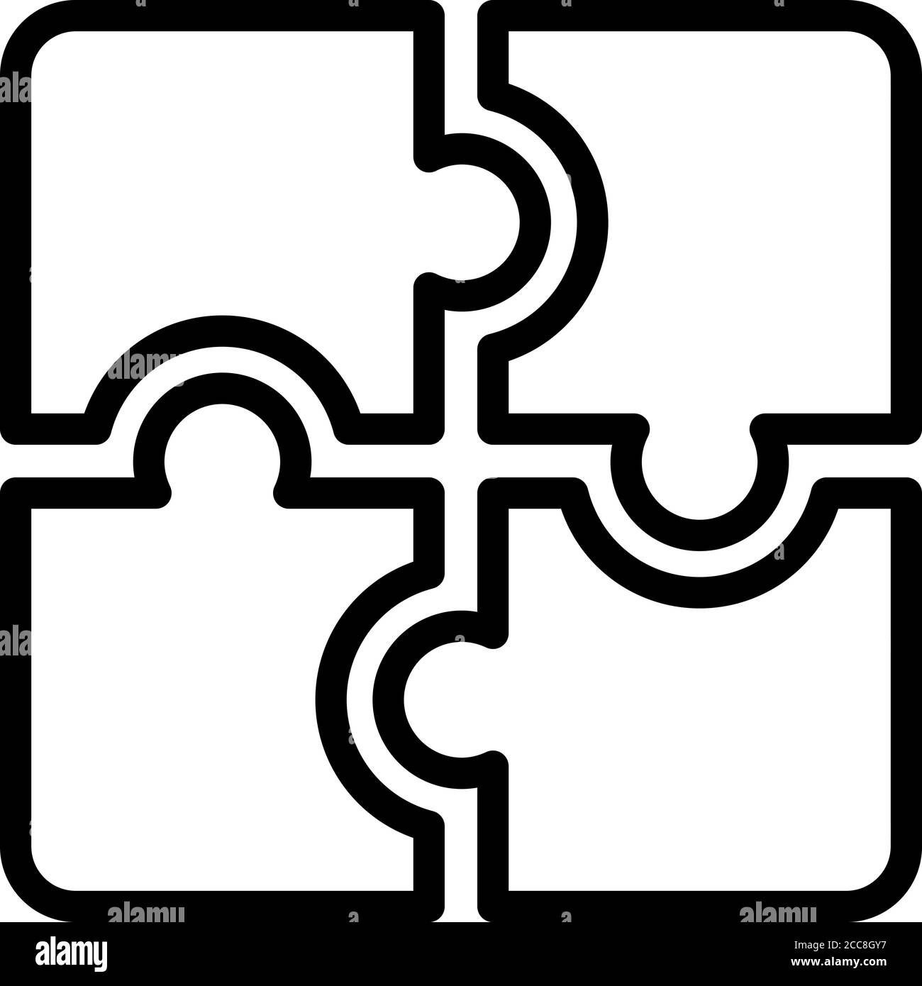 Puzzle icon, outline style Stock Vector Image & Art - Alamy