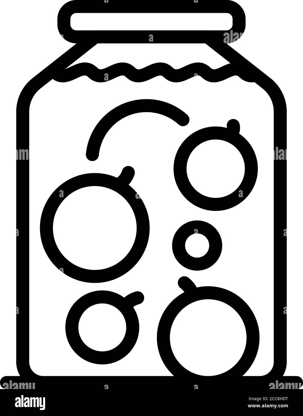 Compote jar icon, outline style Stock Vector Image & Art Alamy