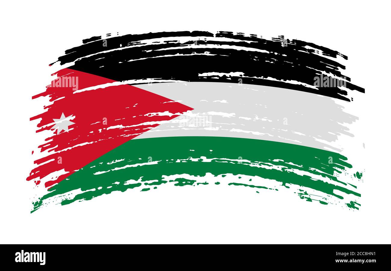 Jordan flag in grunge brush stroke, vector Stock Vector Image & Art Alamy