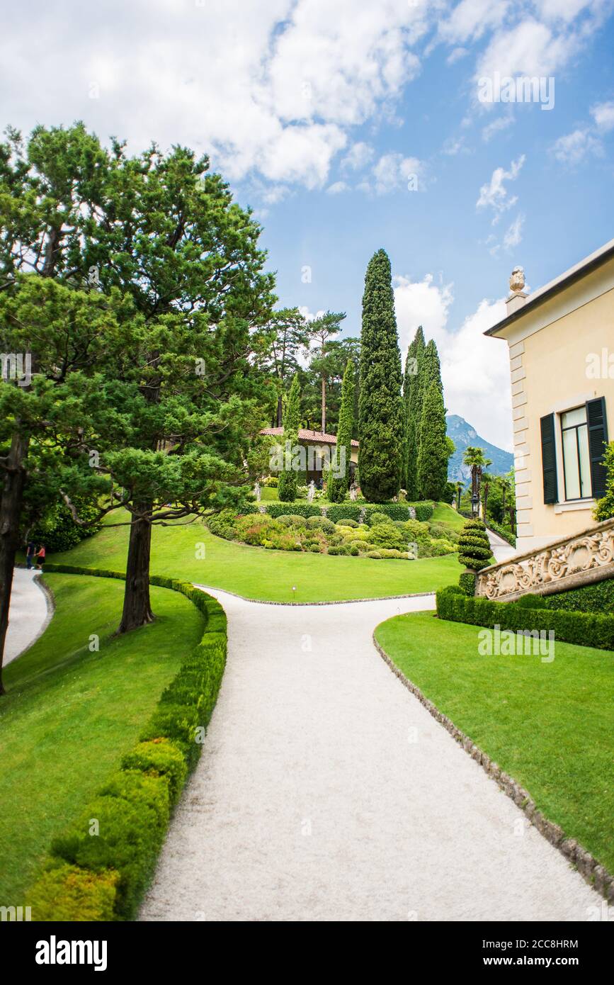 Villa Balbianello. Lake Como. Italy July 19, 2019 Path in the Villa