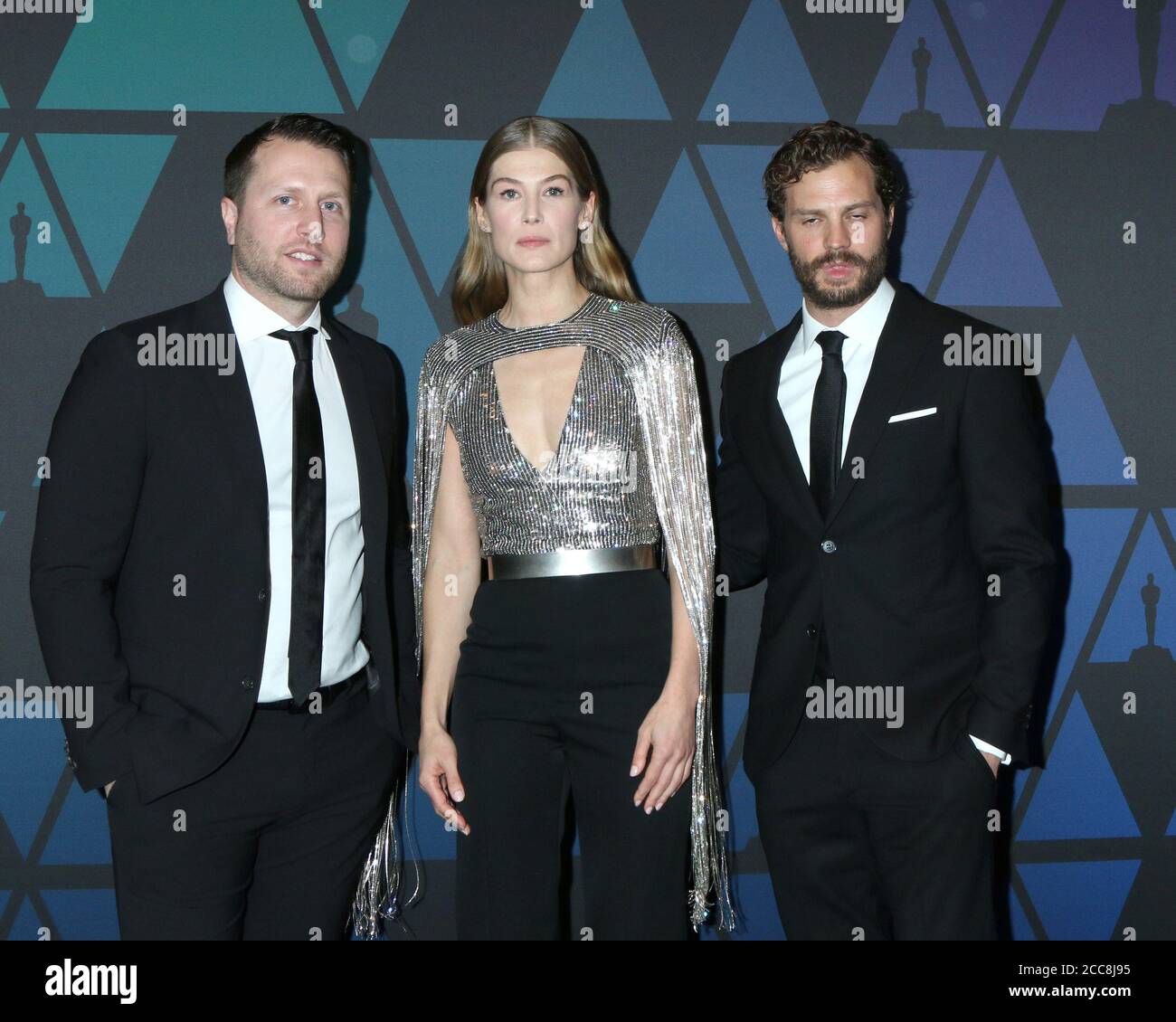 LOS ANGELES - NOV 18: Matthew Heineman, Rosamund Pike, Jamie Dornan at