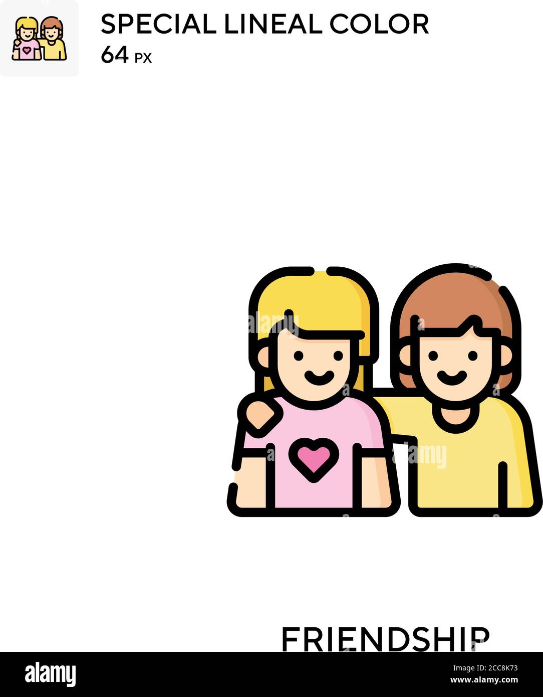 Friendship Special lineal color vector icon. Illustration symbol design ...
