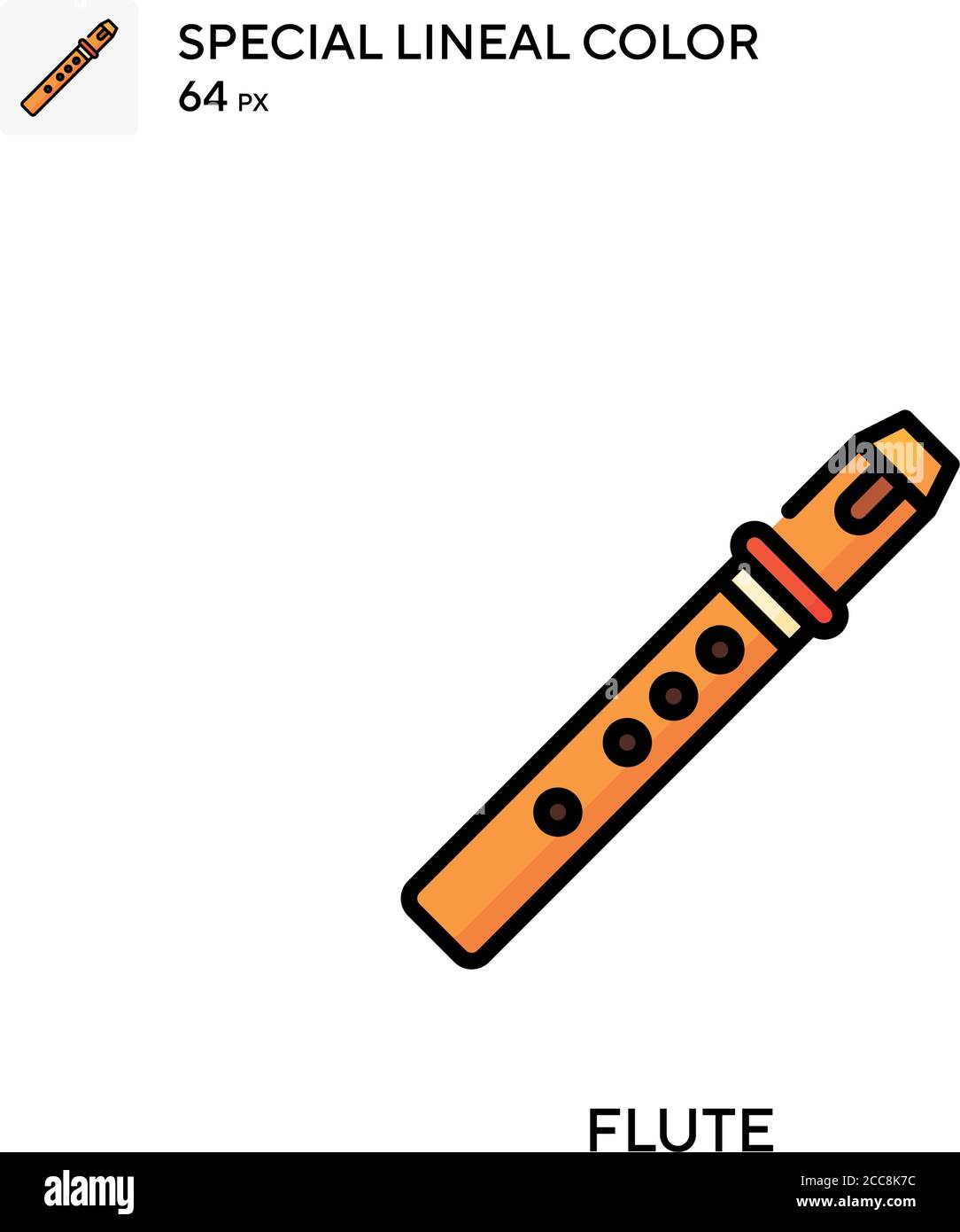 Flute Special lineal color vector icon. Illustration symbol design ...