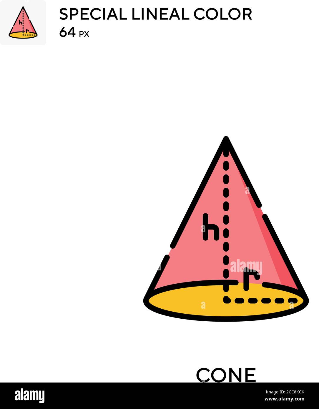 Cone Special lineal color vector icon. Illustration symbol design ...