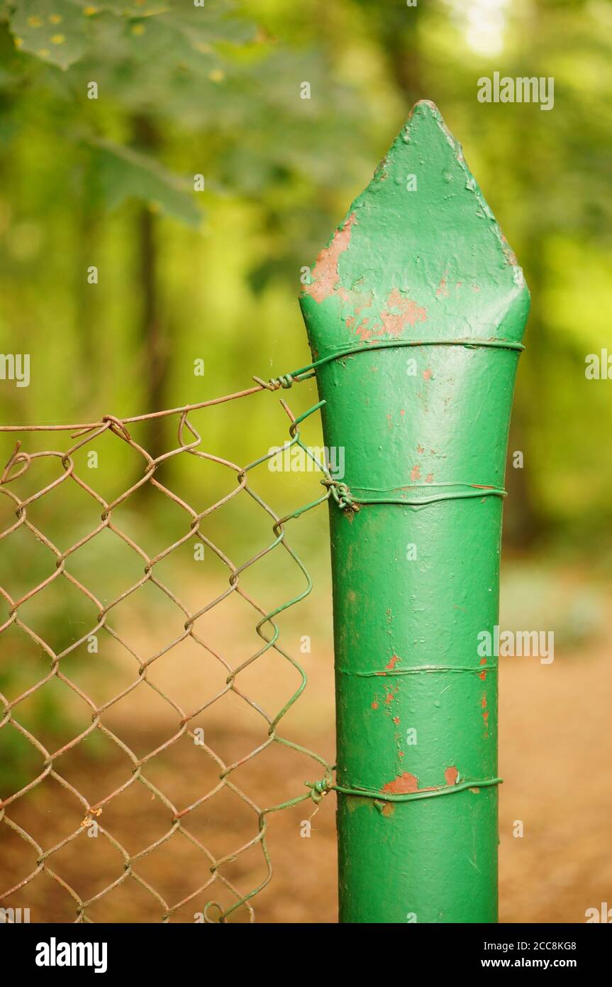 Vertical shot of a chain-link fence Stock Photo - Alamy