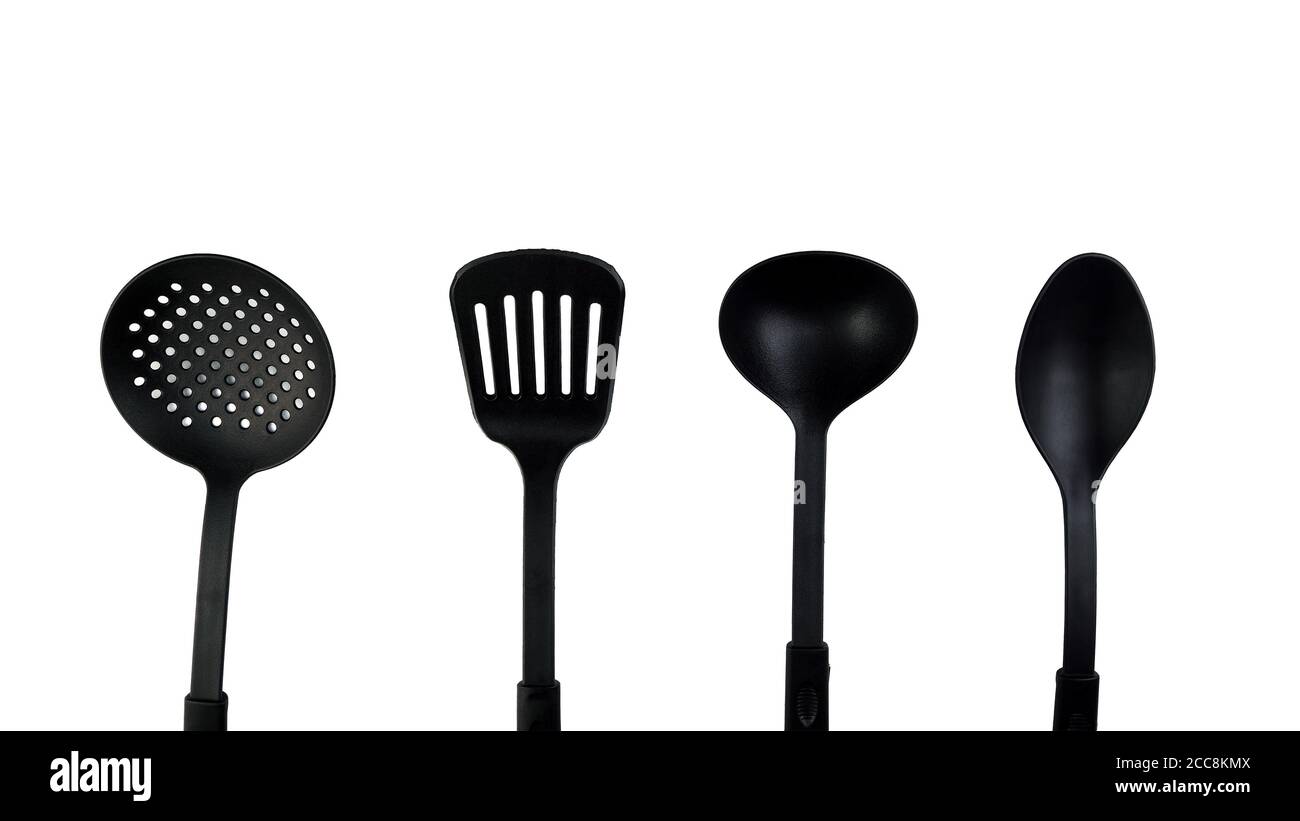 Set of kitchen utensils for cooking and culinary craftsmanship, spoon, ladle, scoop and shovel