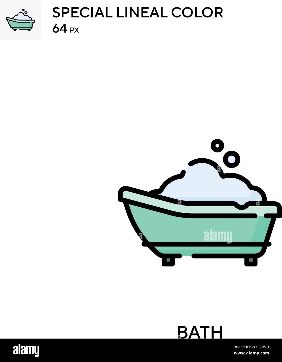 Bath Special lineal color vector icon. Illustration symbol design ...