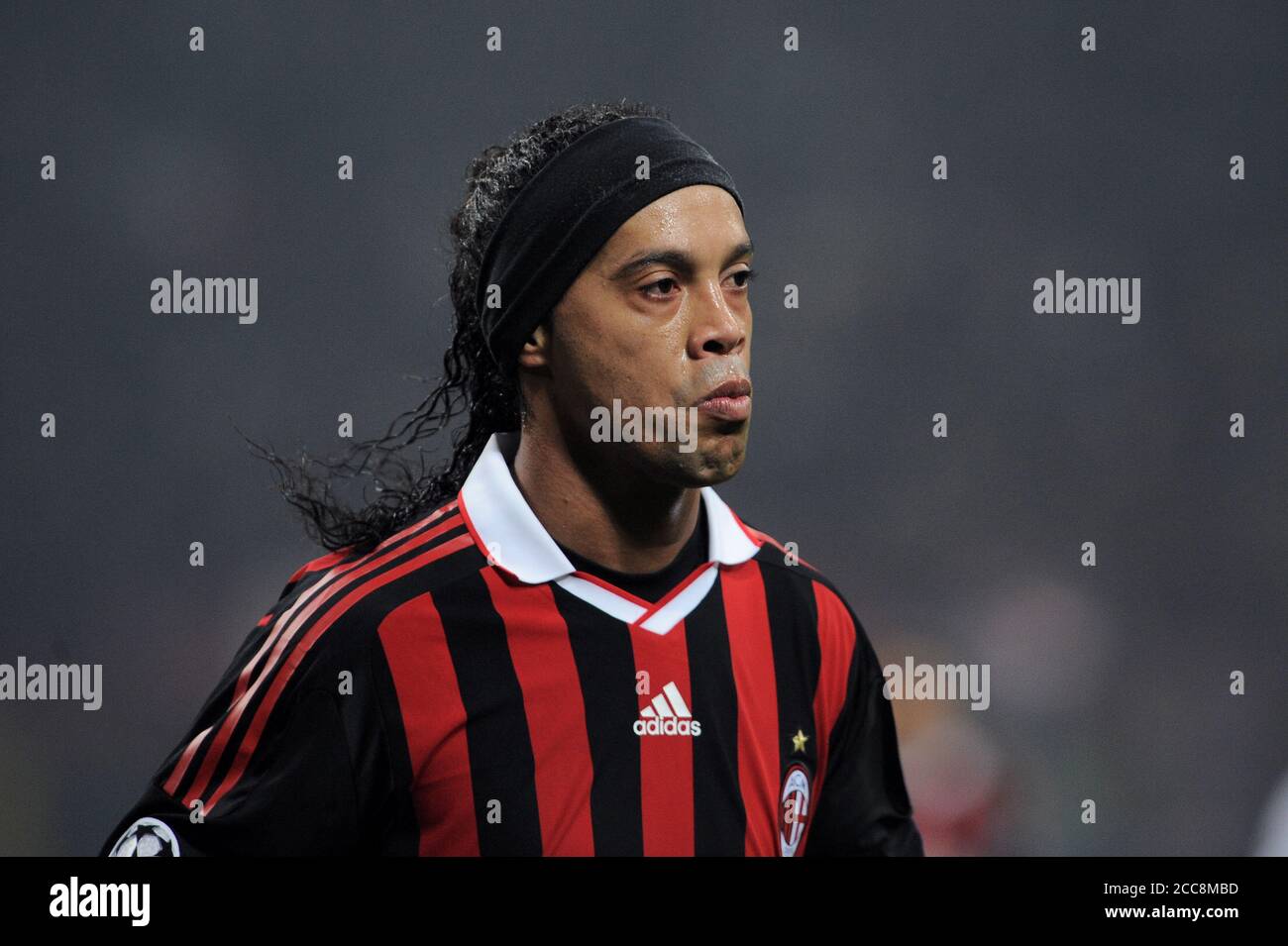 Milan  Italy , 16 February 2010, 'SAN SIRO ' Stadium,  UEFA Champions League 2009/2010, AC Milan - FC Manchester United : Ronaldinho during the match Stock Photo