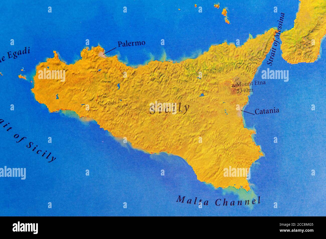 Geographic Map Of European Country Italy With Island Sicily Stock Photo Geographic Map Of European Country Italy With Island Sicily 2CC8MG5