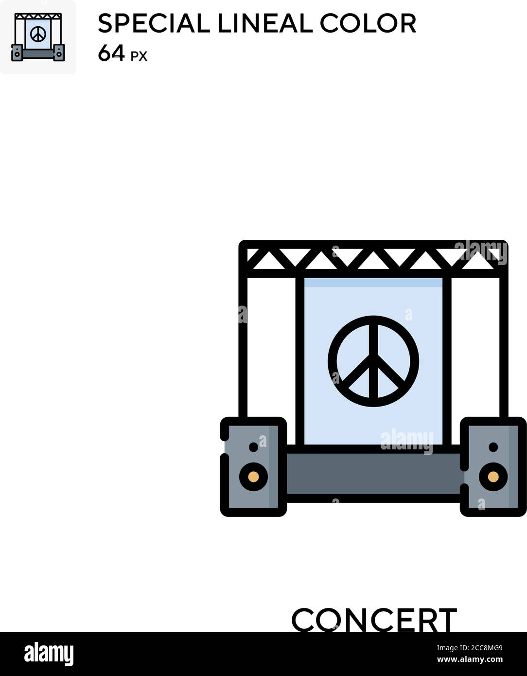 Concert Special lineal color vector icon. Illustration symbol design ...