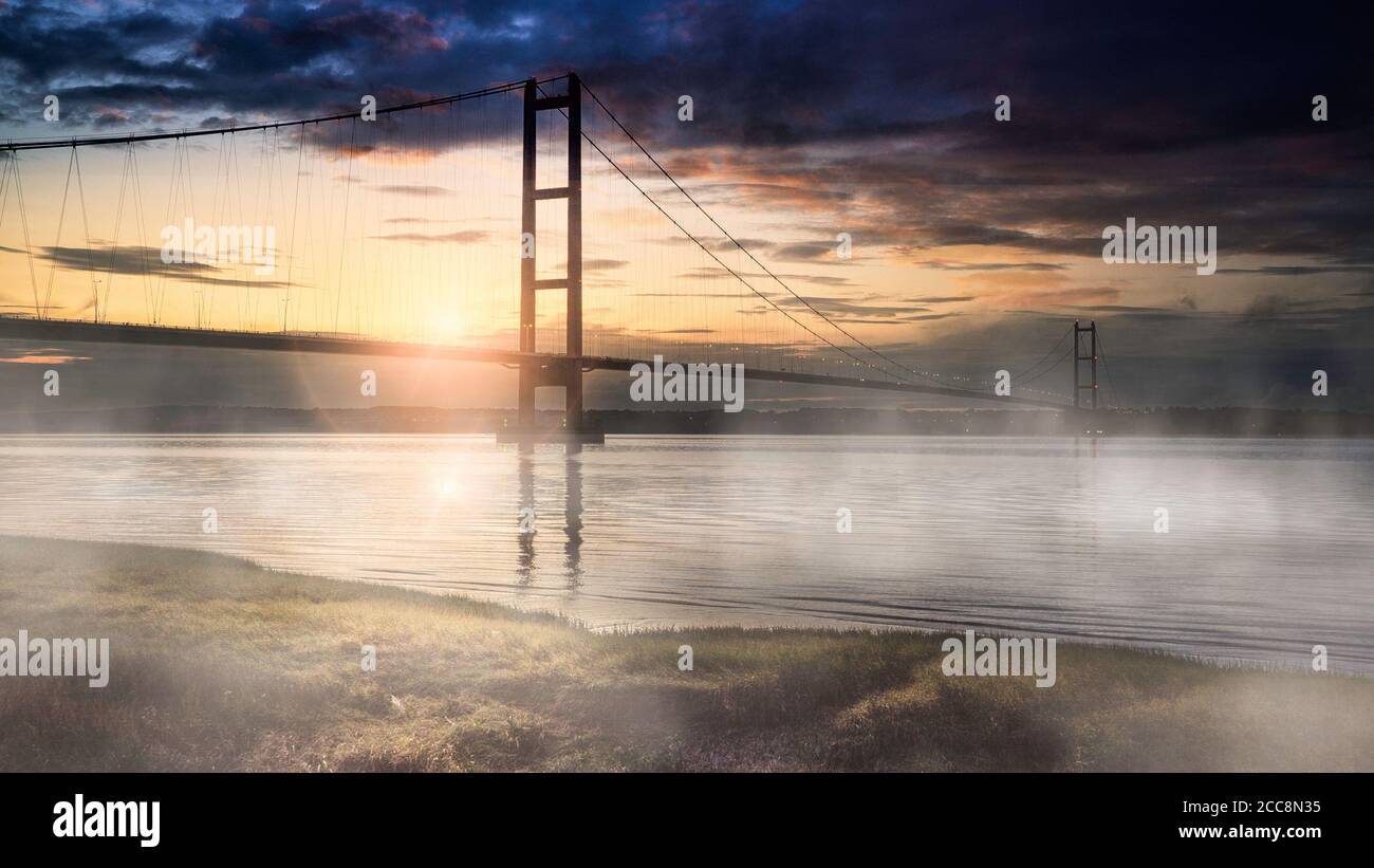 The Humber Bridge Stock Photo