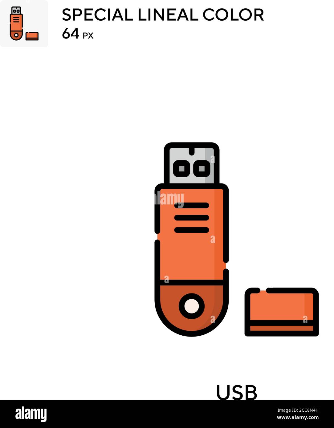 Usb Special lineal color vector icon. Illustration symbol design ...