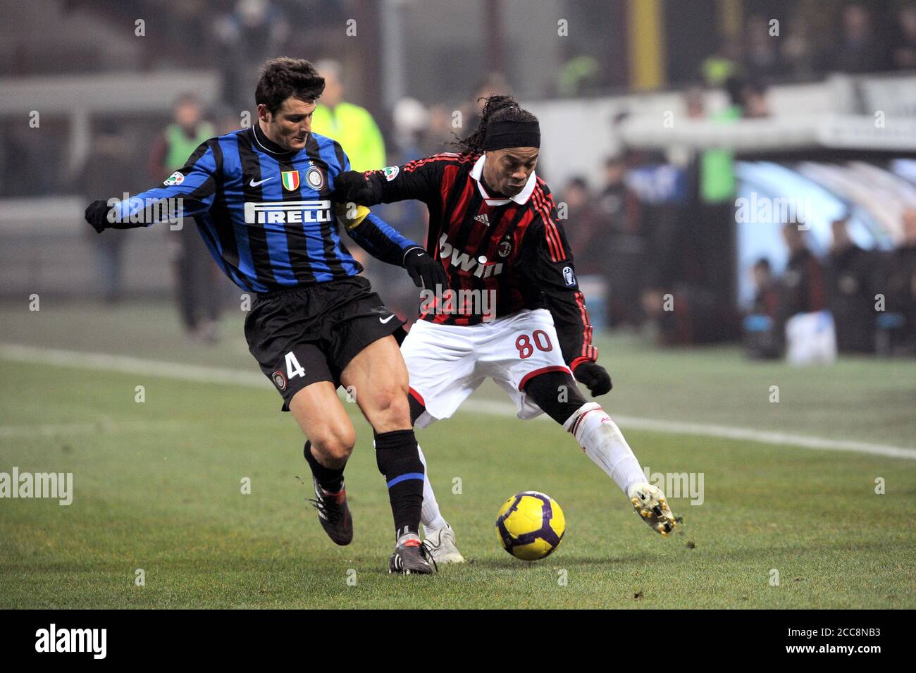 Fc inter ac milan zanetti hi-res stock photography and images - Alamy, image size:1300x955