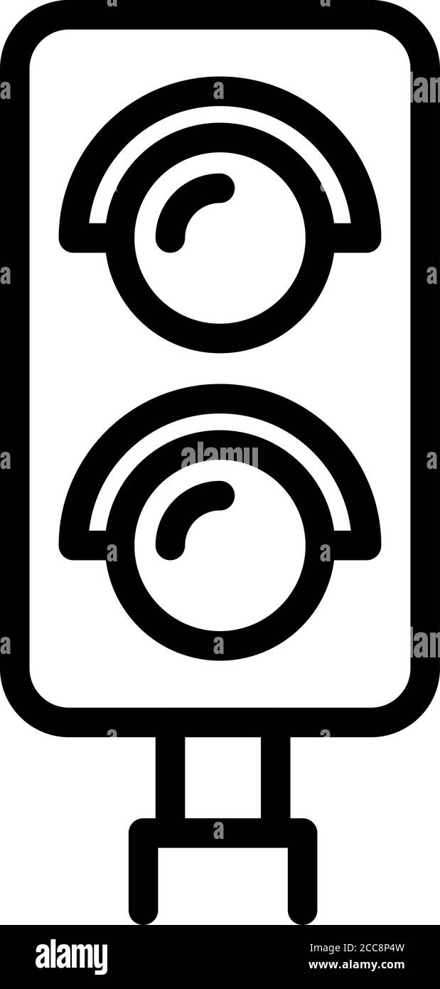 Traffic lights icon, outline style Stock Vector