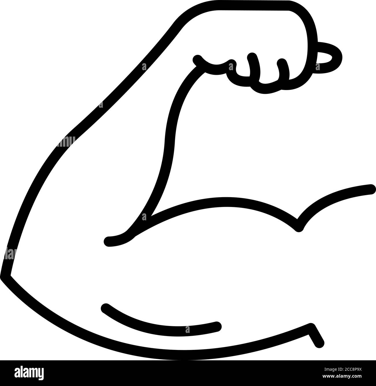Man biceps icon, outline style Stock Vector