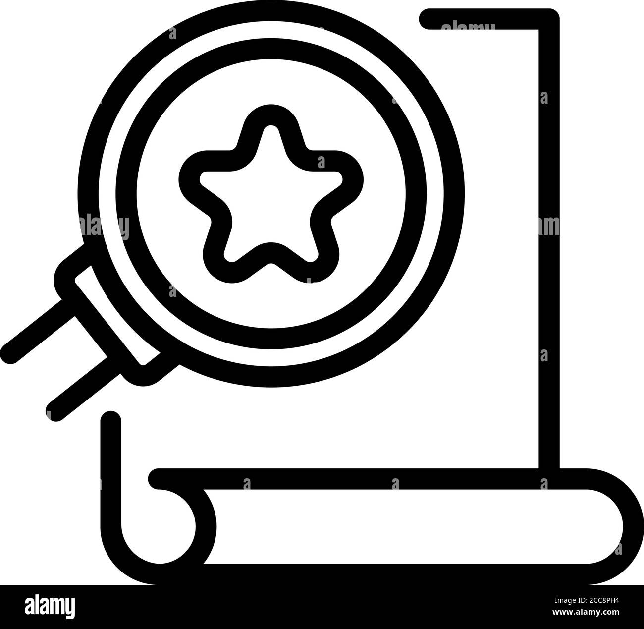Magnifying star icon, outline style Stock Vector Image & Art - Alamy