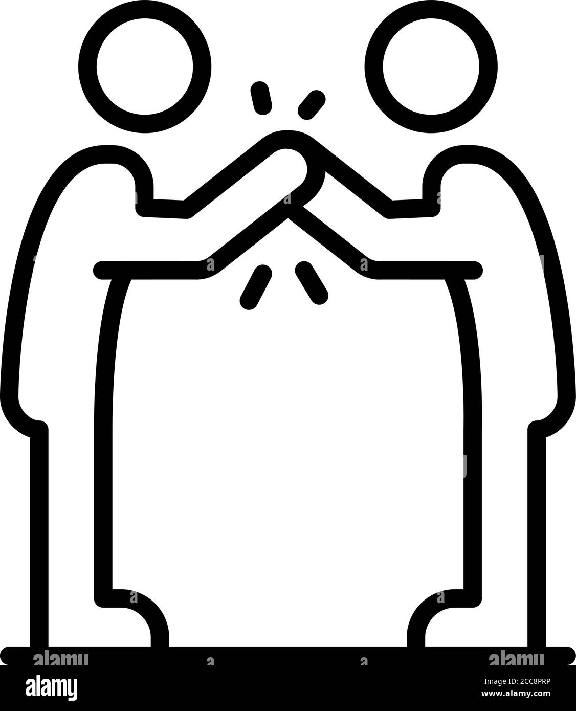 Competition arm wrestle icon, outline style Stock Vector