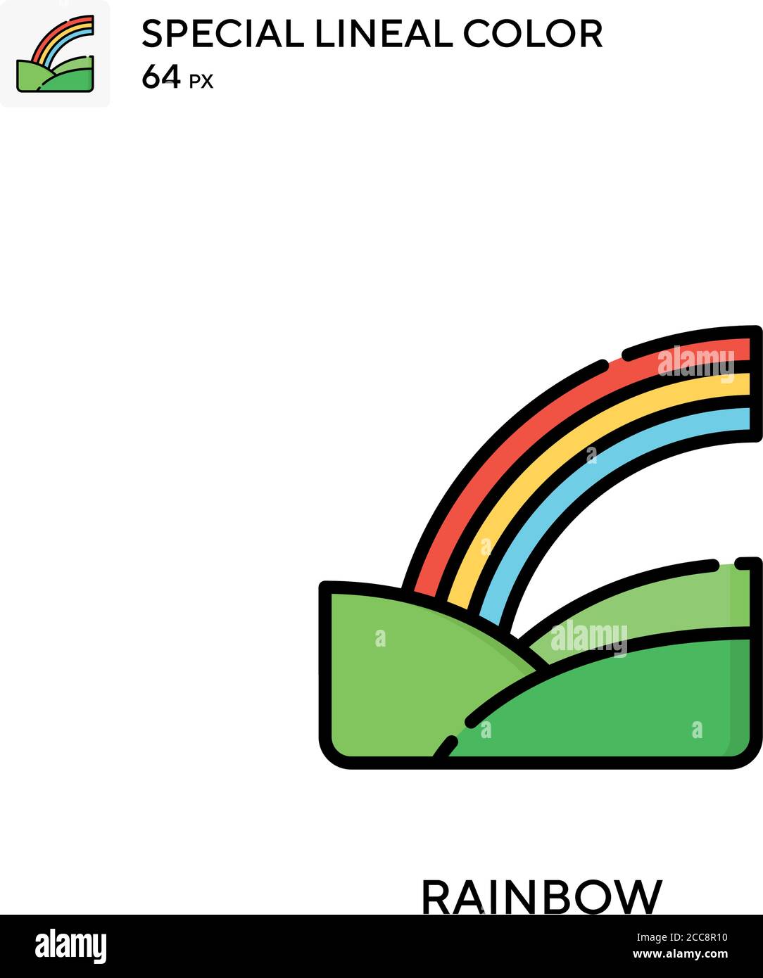 Rainbow Special lineal color vector icon. Illustration symbol design ...