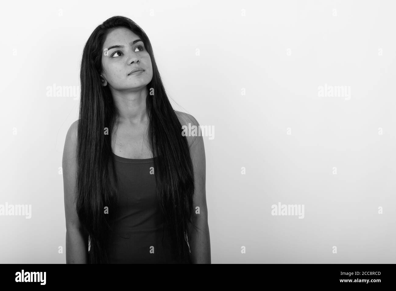 Indian woman face close up Black and White Stock Photos & Images - Alamy