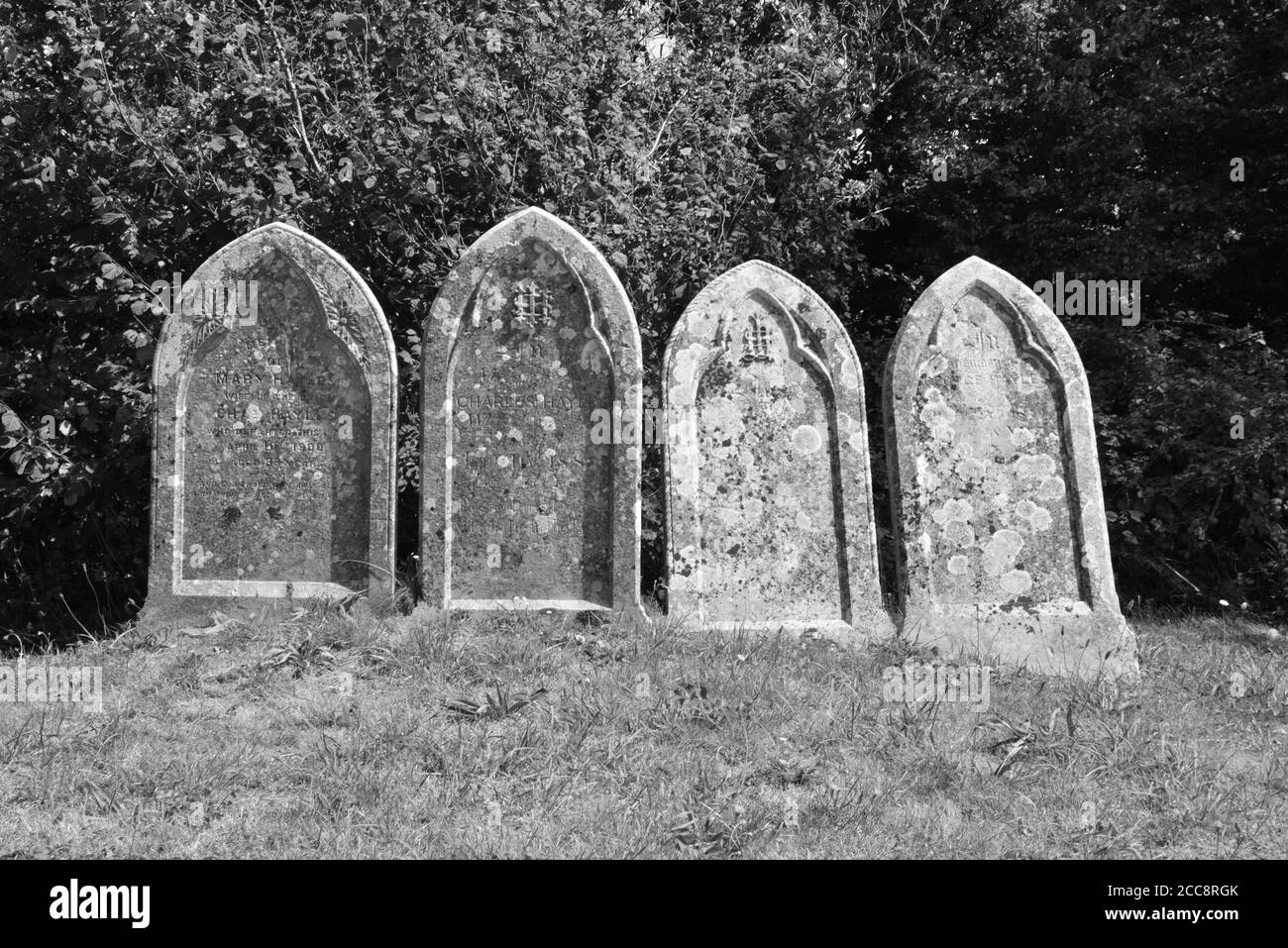 Grave stones in a cemetery in the Isle of Wight Stock Photo Alamy