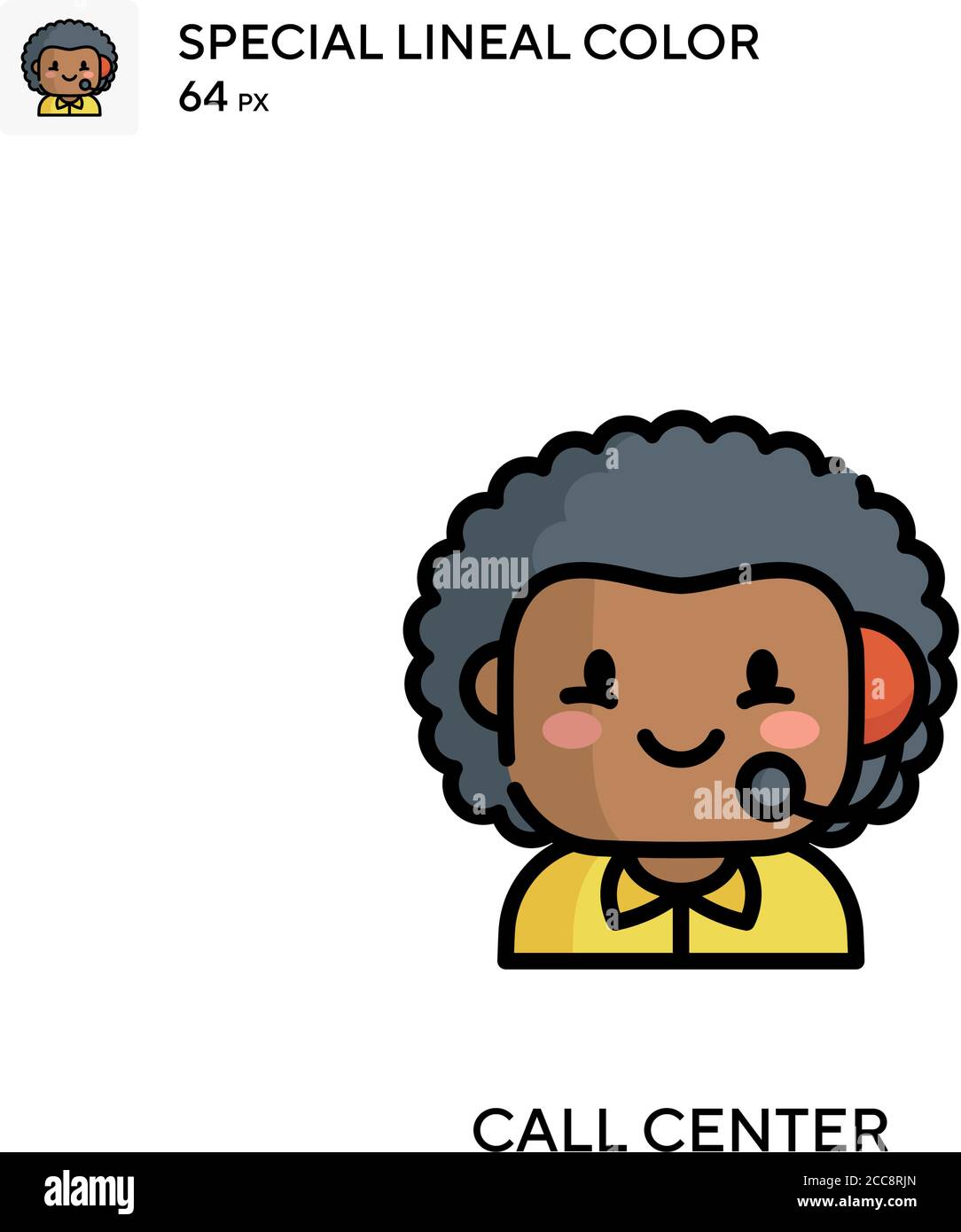 Call center Special lineal color vector icon. Illustration symbol ...