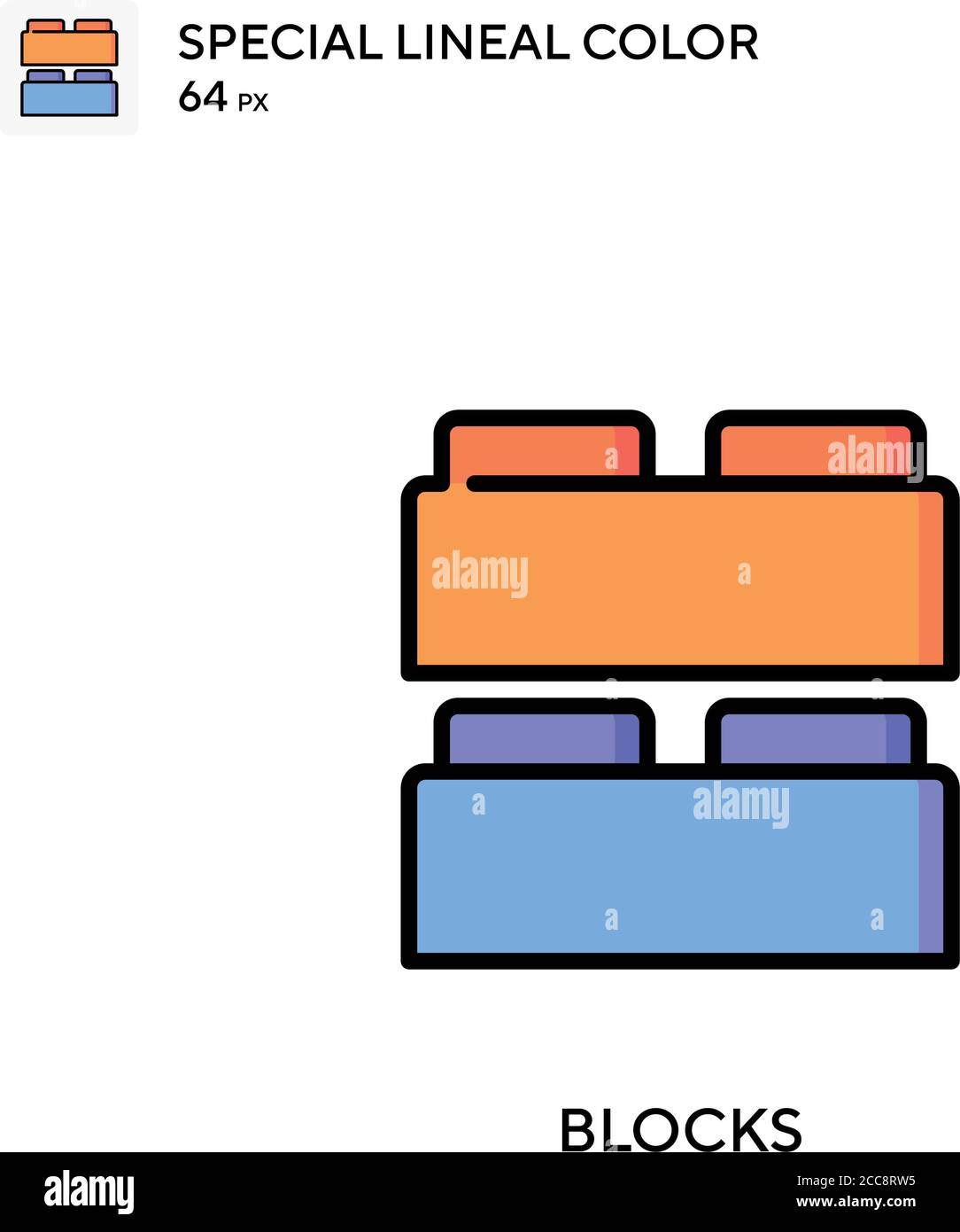 Blocks Special lineal color vector icon. Illustration symbol design ...