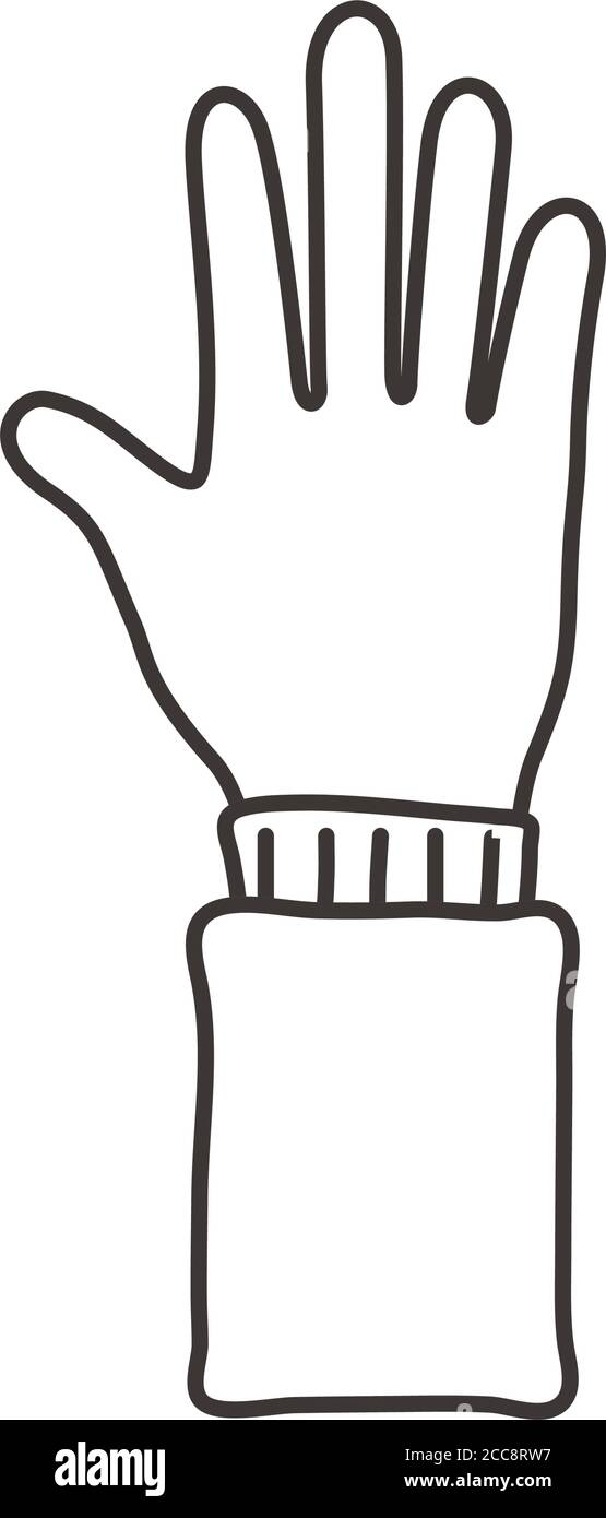 afro hand human stop protesting line style icon vector illustration ...