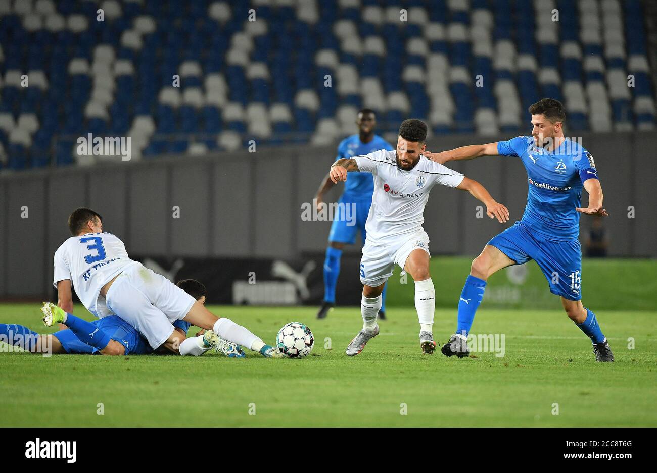 Tbilisi 19th Aug Fc Dinamo S G Papava 1st R Vies With Fc Tirana S F Najdovski