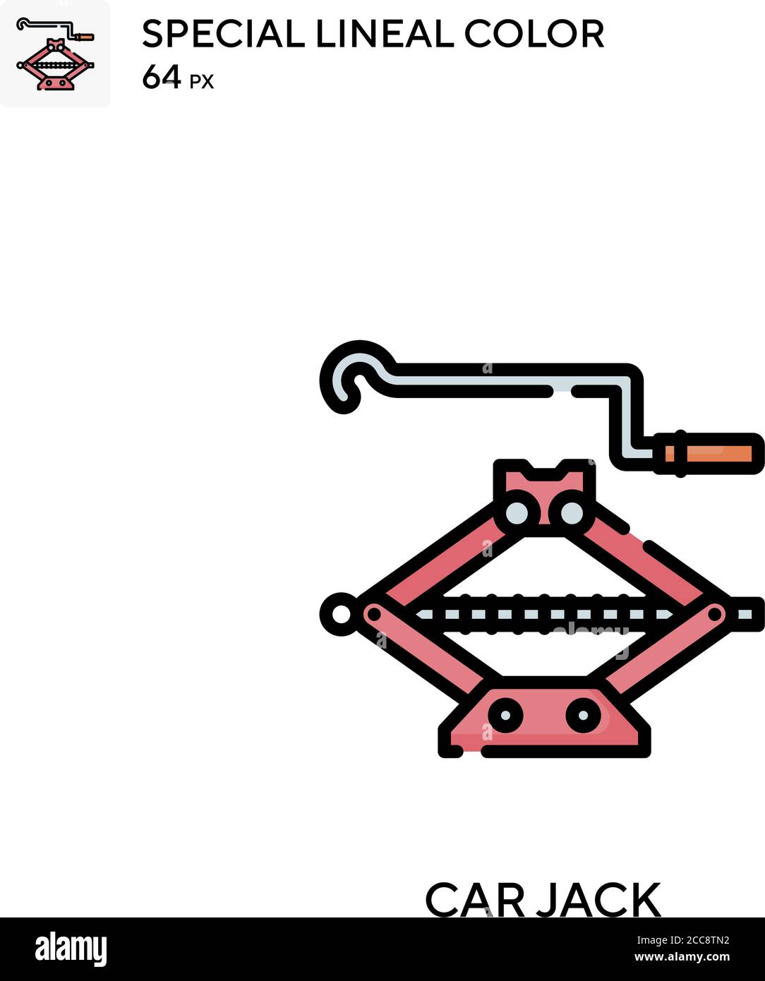 Car jack Special lineal color vector icon. Illustration symbol design ...