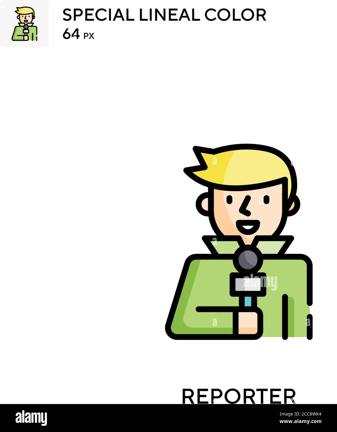Reporter Special lineal color vector icon. Illustration symbol design ...