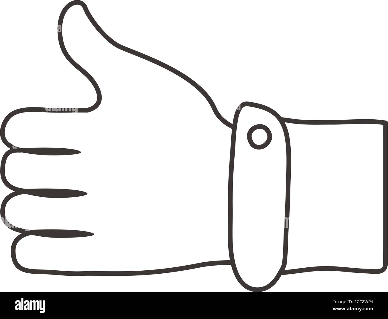 hand like afro line style icon vector illustration design Stock Vector ...