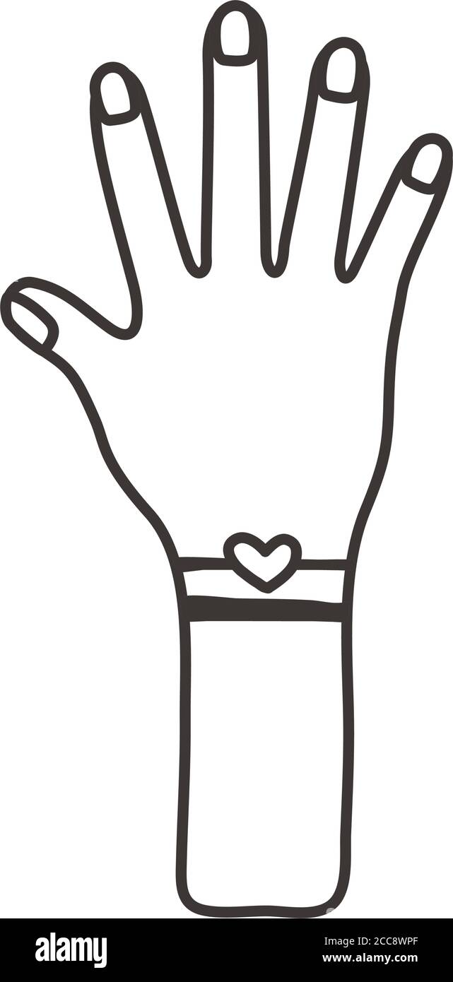 afro female hand human stop protesting line style icon vector ...