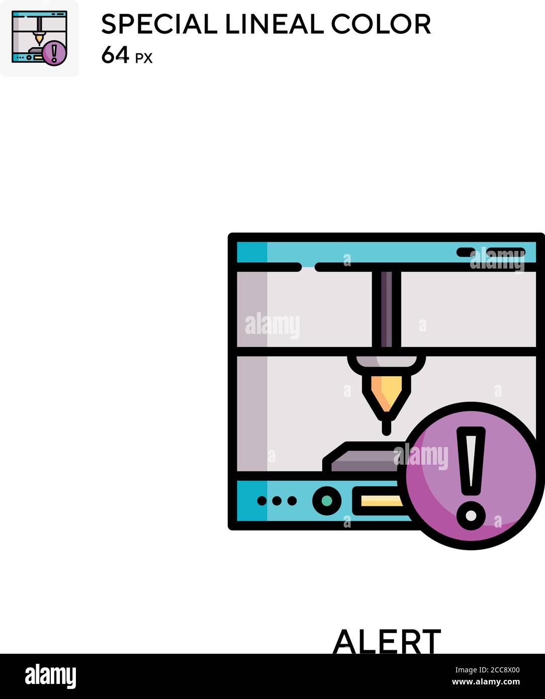 Alert Special lineal color vector icon. Illustration symbol design ...