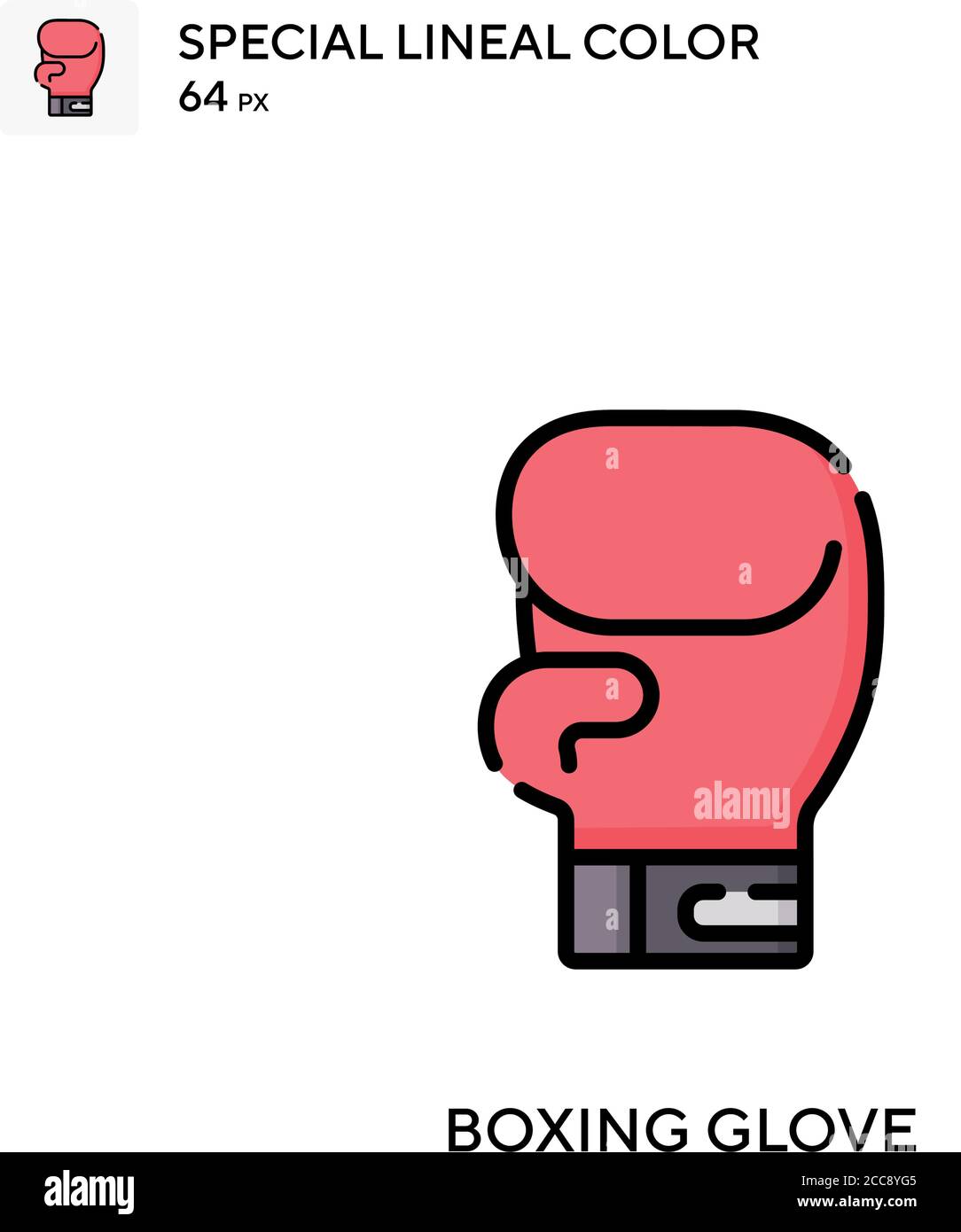 Boxing glove Special lineal color vector icon. Illustration symbol ...