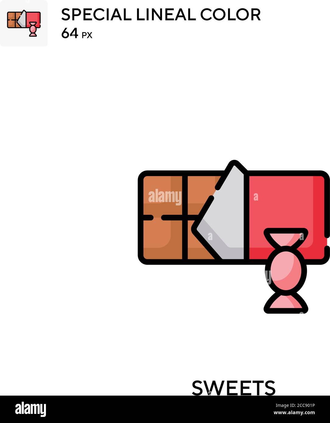 Sweets Special lineal color vector icon. Illustration symbol design ...