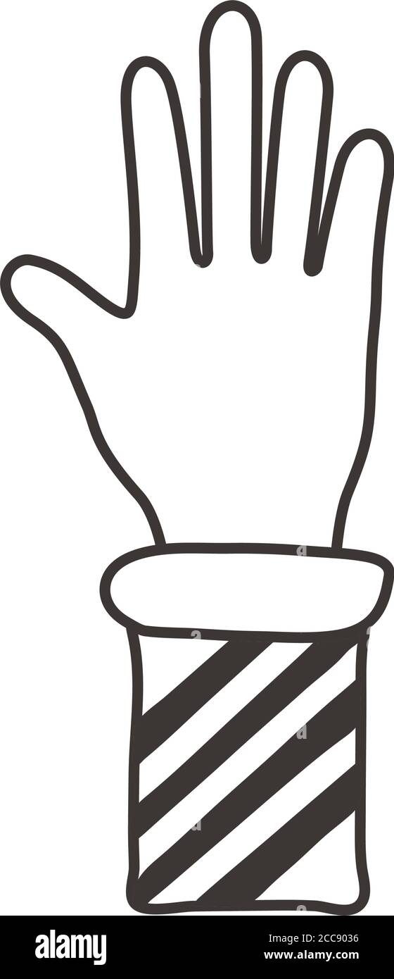 afro hand human stop protesting line style icon vector illustration ...