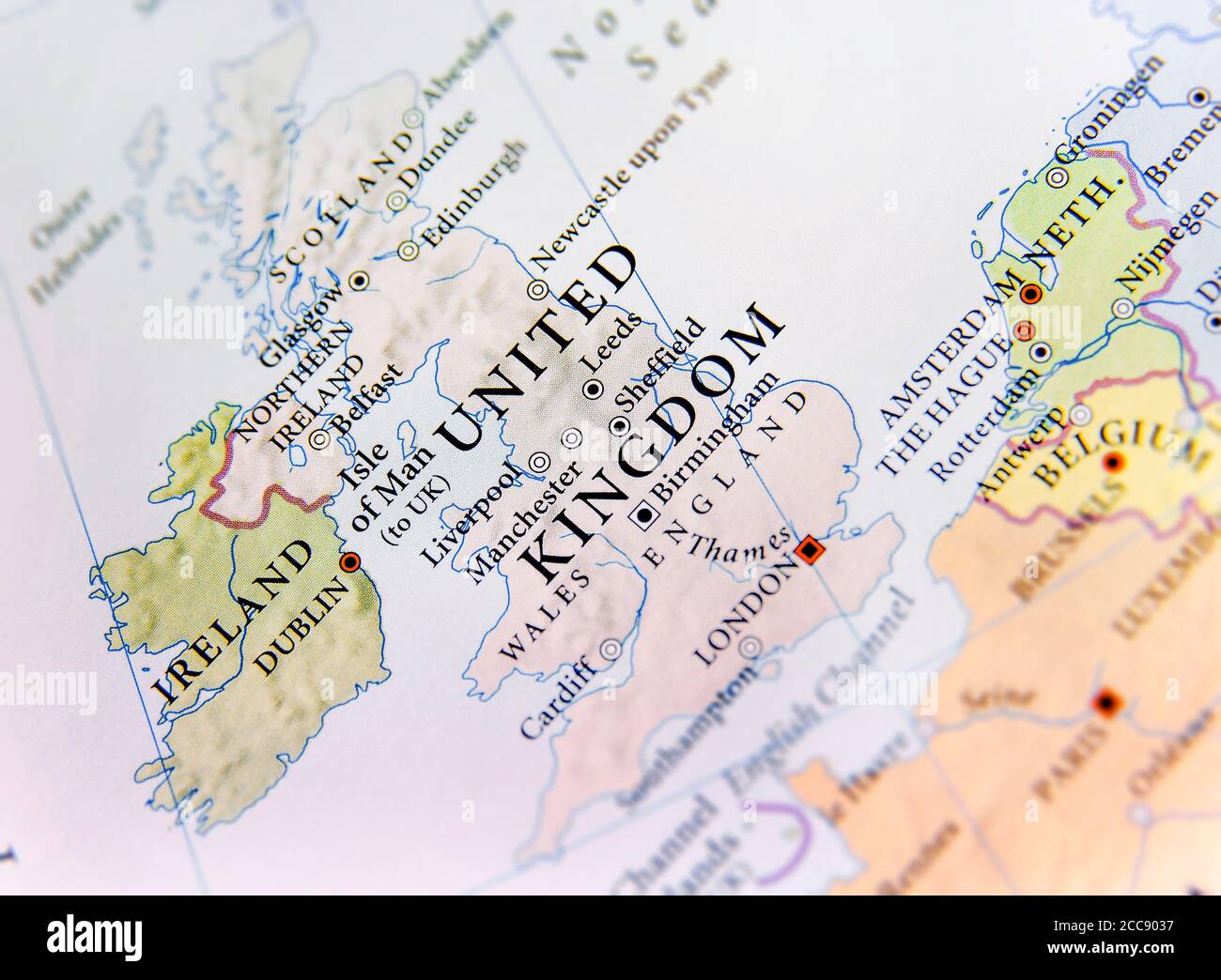 Geographic Map Of European Country United Kingdom With Important Cities Geographic Map Of European Country United Kingdom With Important Cities 2CC9037 
