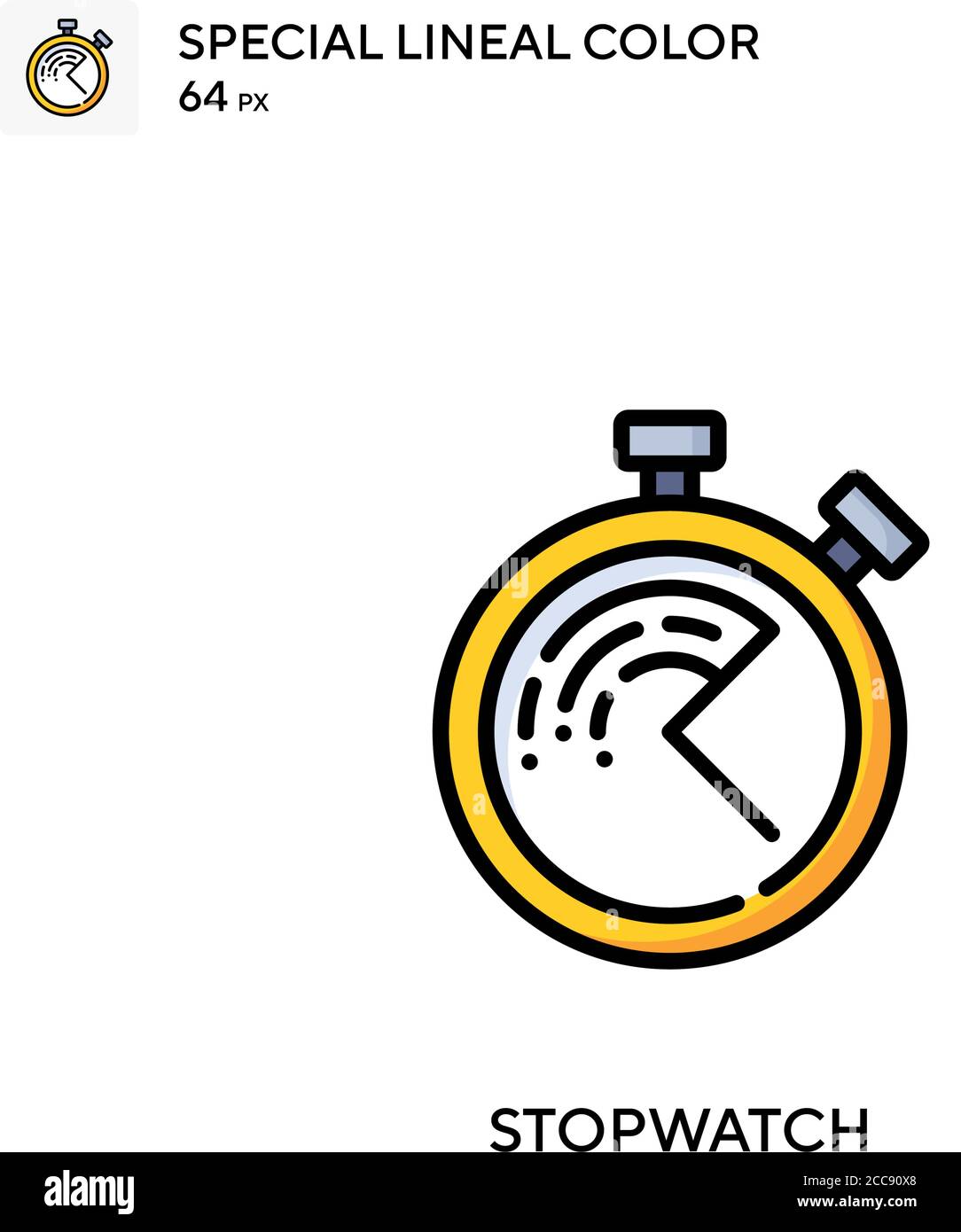 Stopwatch Special lineal color vector icon. Illustration symbol design ...