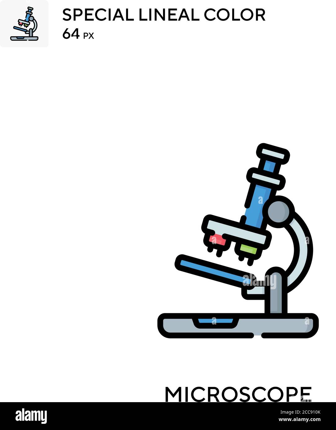 Microscope Special lineal color vector icon. Illustration symbol design ...