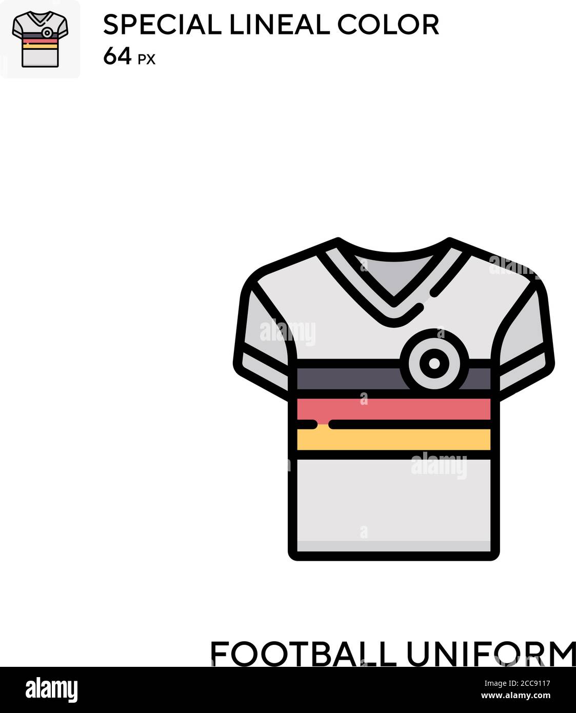 Football uniform Special lineal color vector icon. Illustration symbol ...