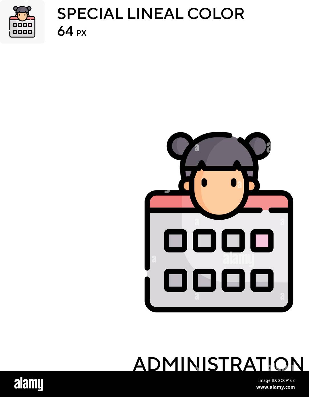 Administration Special lineal color vector icon. Illustration symbol ...