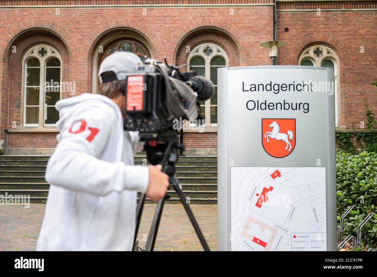 Oldenburg, Germany. 20th Aug, 2020. A cameraman is filming at the