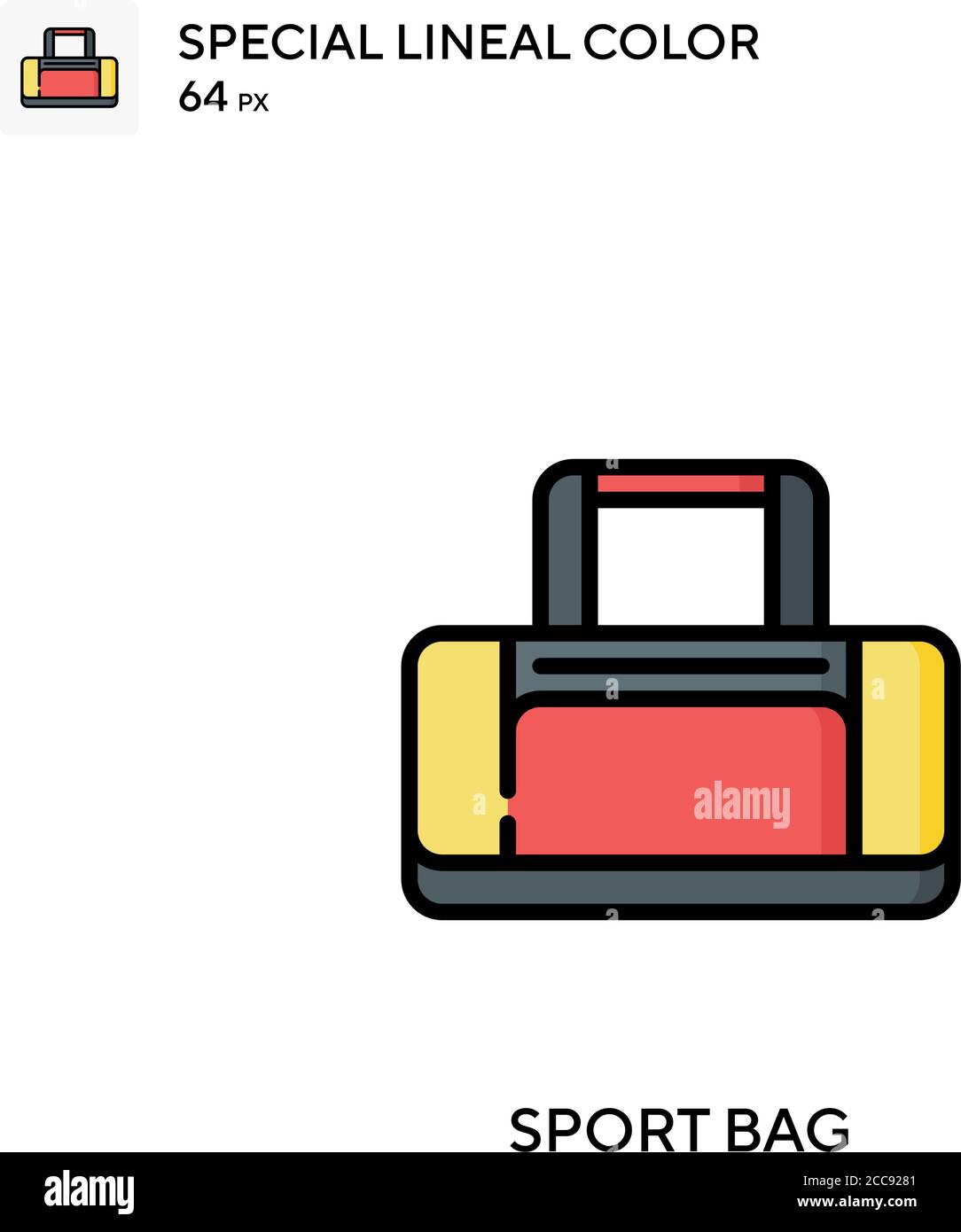 Sport bag Special lineal color vector icon. Illustration symbol design ...