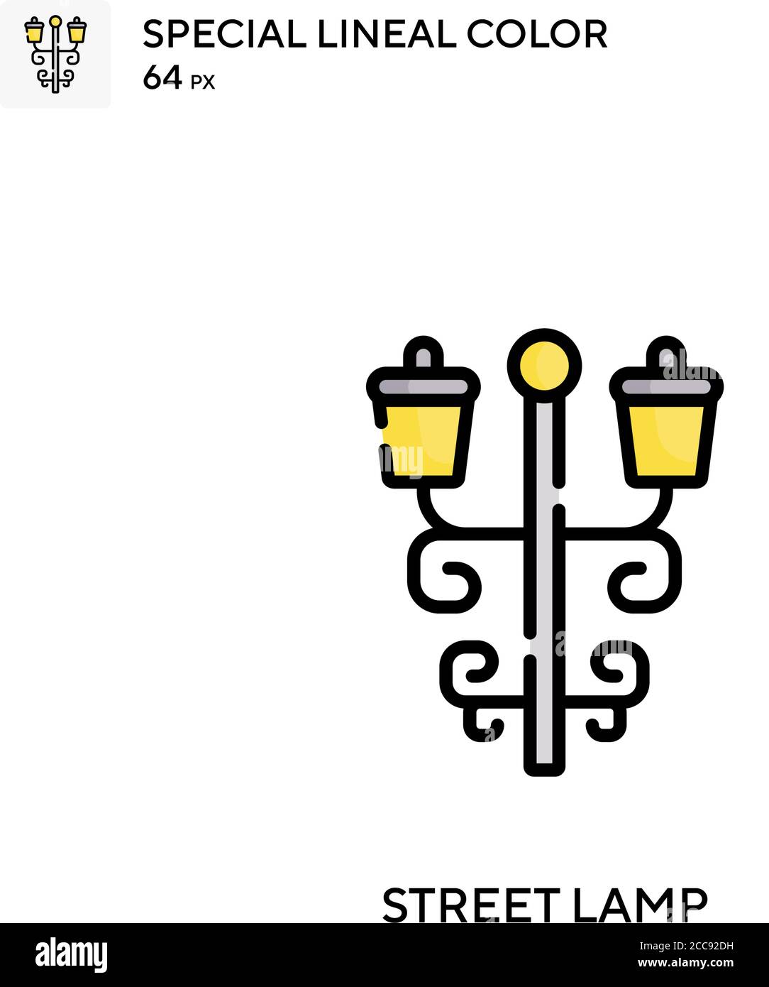 Street lamp Special lineal color vector icon. Illustration symbol ...