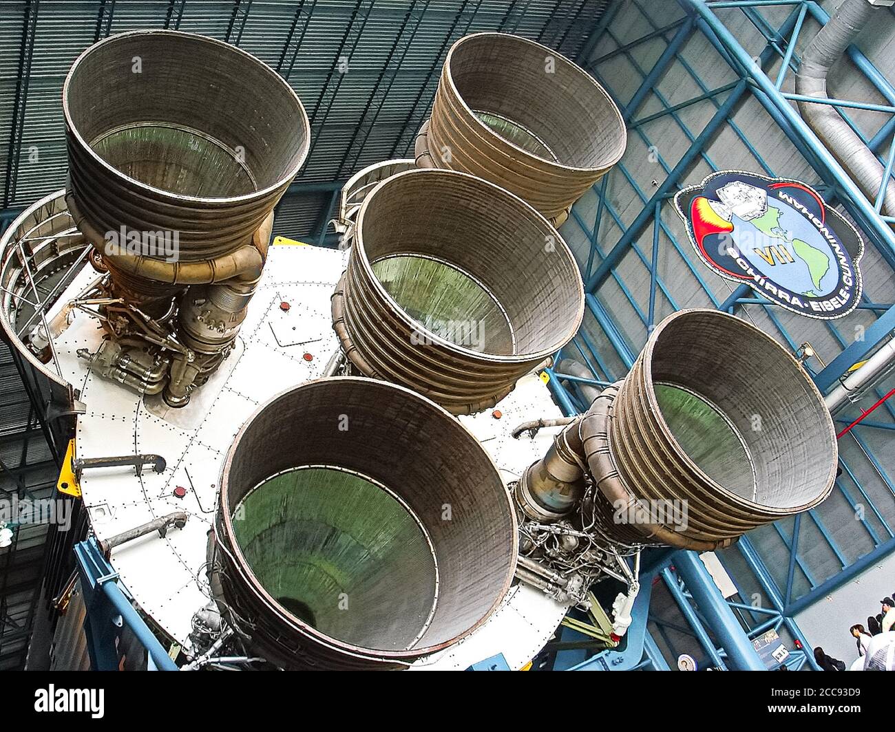 Saturn V Rocket Engines displayed in Apollo Saturn V Center, Kennedy